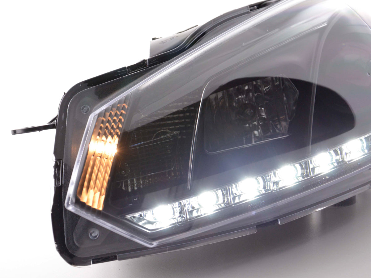 Scheinwerfer Set Daylight LED Tagfahrlicht VW Golf 6 Typ 1K 08- schwarz Scheinwerfer Set Daylight LED Tagfahrlicht VW Golf 6 Typ 1K 08- schwarz